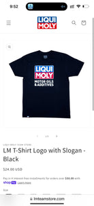LM t shirt logo with slogan